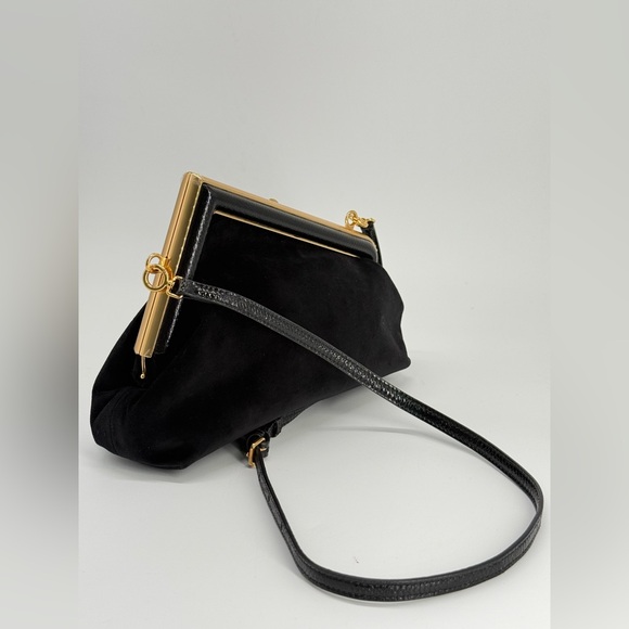 Fendi Zucca FF Black Velvet Evening Bag - Picture 2 of 13